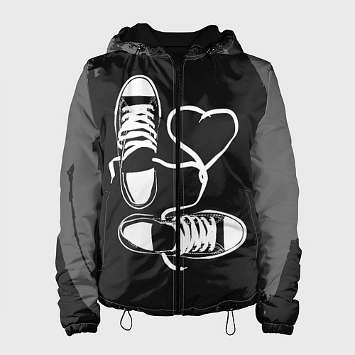 Женская куртка Кеды и любовь / 3D-Черный – фото 1