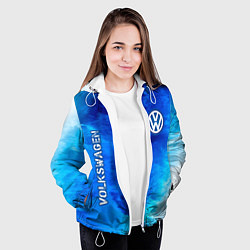Куртка с капюшоном женская VOLKSWAGEN Volkswagen Пламя, цвет: 3D-белый — фото 2
