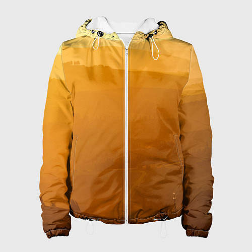 Женская куртка Закат в пригороде / 3D-Белый – фото 1