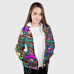 Куртка с капюшоном женская ПРЕЛОМЛЕНИЯ ЦВЕТА, цвет: 3D-белый — фото 2