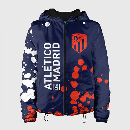 Женская куртка ATLETICO MADRID Брызги / 3D-Черный – фото 1