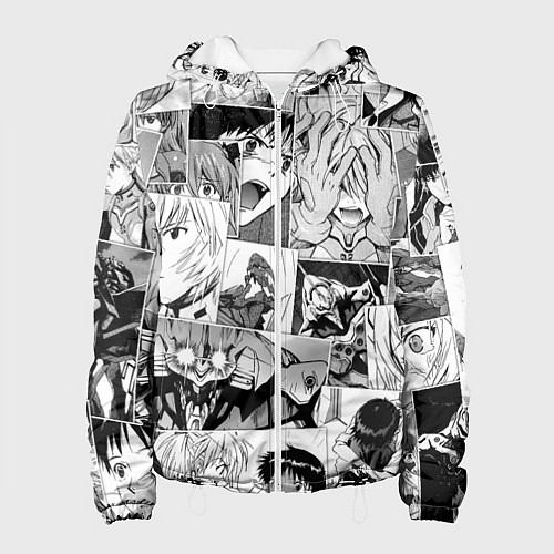 Женская куртка Евангелион паттерн / 3D-Белый – фото 1