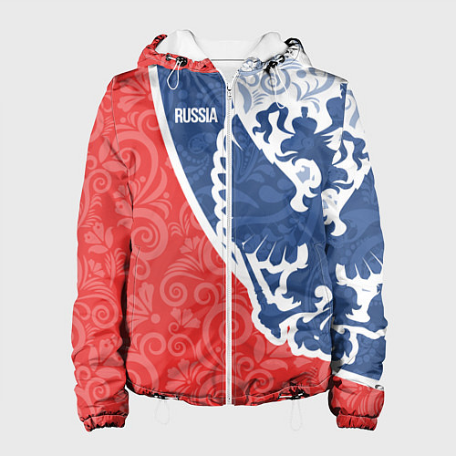 Женская куртка ГЕРБ РОССИИ С УЗОРАМИ / 3D-Белый – фото 1