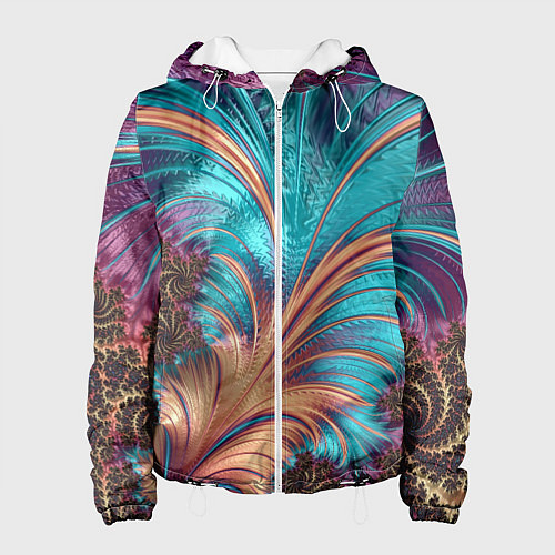 Женская куртка Floral composition Цветочная композиция / 3D-Белый – фото 1