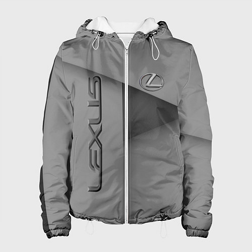 Женская куртка Lexus - серая абстракция / 3D-Белый – фото 1