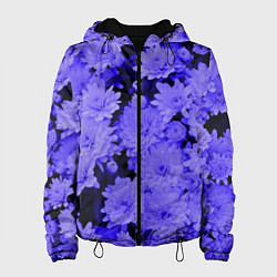 Куртка с капюшоном женская Хризантемы Сhrysanthemums, цвет: 3D-черный