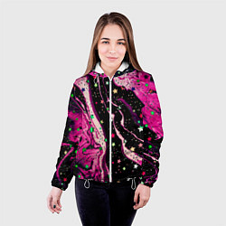 Куртка с капюшоном женская Pink Night, цвет: 3D-белый — фото 2