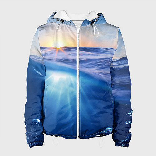 Женская куртка Грань между небом и водой / 3D-Белый – фото 1