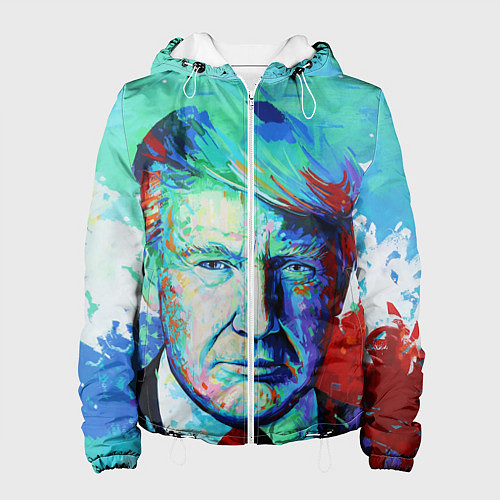 Женская куртка Дональд Трамп арт / 3D-Белый – фото 1