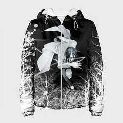 Женская куртка Белый Неон над лесом White Neon