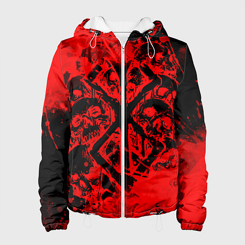 Женская куртка КЛЕЙМО ЖЕРВЫ И ЧЕРЕПА БЕРСЕРК / 3D-Белый – фото 1