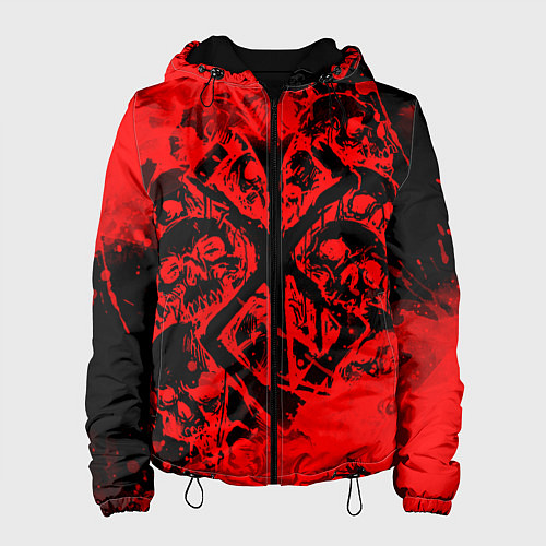 Женская куртка КЛЕЙМО ЖЕРВЫ И ЧЕРЕПА БЕРСЕРК / 3D-Черный – фото 1