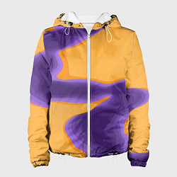 Куртка с капюшоном женская Фиолетовая река, цвет: 3D-белый