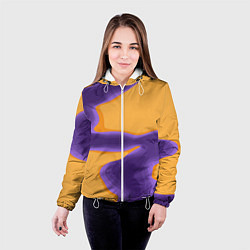 Куртка с капюшоном женская Фиолетовая река, цвет: 3D-белый — фото 2