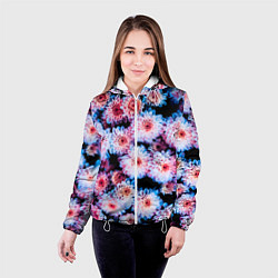 Куртка с капюшоном женская My Flowers, цвет: 3D-белый — фото 2