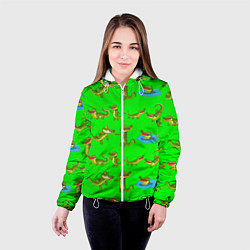 Куртка с капюшоном женская CHARMING CROCODILES, цвет: 3D-белый — фото 2