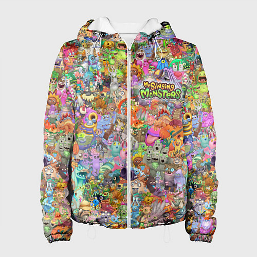 Женская куртка MY SINGING MONSTERS Все персонажи / 3D-Белый – фото 1