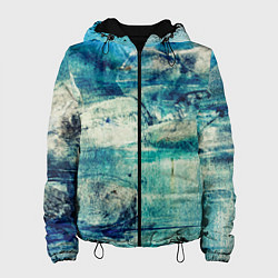 Куртка с капюшоном женская Прибрежная синева, цвет: 3D-черный