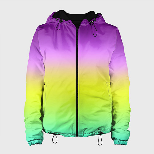 Женская куртка Multicolored Ombre gradient / 3D-Черный – фото 1