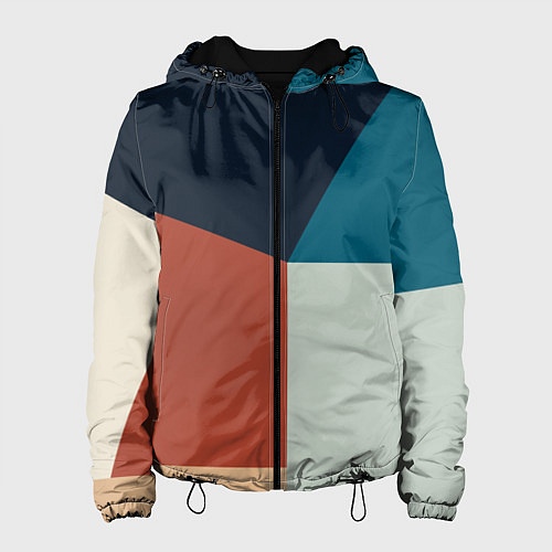 Женская куртка Абстракция из фигур / 3D-Черный – фото 1