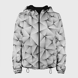 Куртка с капюшоном женская Треугольная Решётка, цвет: 3D-черный