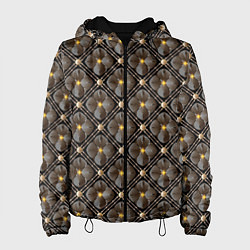 Куртка с капюшоном женская Объемные цветы 3D паттерн, цвет: 3D-черный