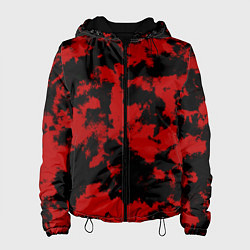 Женская куртка Черно-красная абстракция
