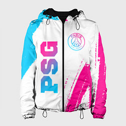 Куртка с капюшоном женская PSG Neon Gradient, цвет: 3D-черный