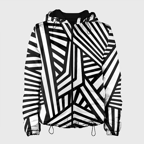 Женская куртка Геометрический узор Минимализм / 3D-Черный – фото 1