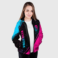 Куртка с капюшоном женская Valencia Neon Gradient, цвет: 3D-черный — фото 2