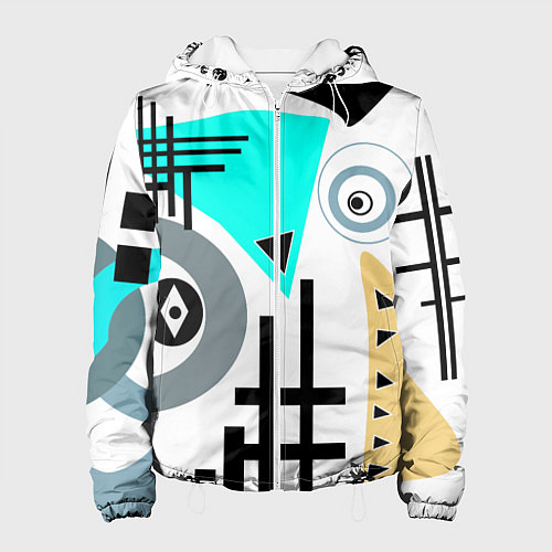 Женская куртка Абстрактный современный дизайн / 3D-Белый – фото 1