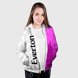 Куртка с капюшоном женская Everton Pro Football, цвет: 3D-белый — фото 2