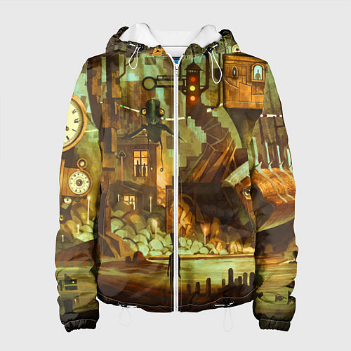 Женская куртка Cool Steampunk painting / 3D-Белый – фото 1