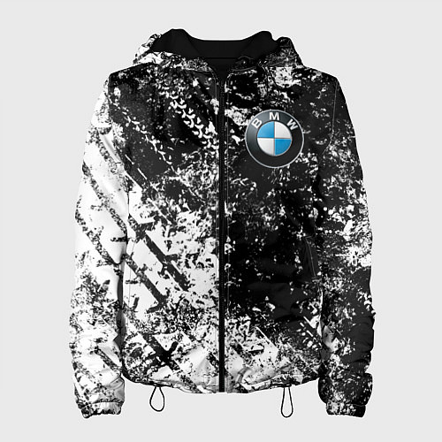 Женская куртка BMW : Испачканная ЧБ / 3D-Черный – фото 1