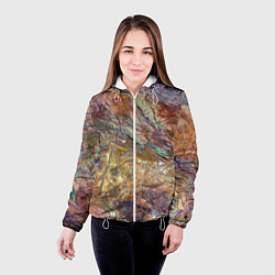 Куртка с капюшоном женская Горная порода возраст которых превышает 3,6 миллиа, цвет: 3D-белый — фото 2