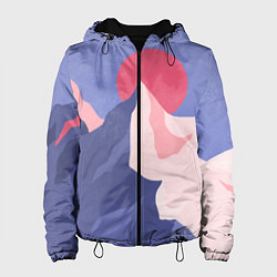 Женская куртка Пейзаж гор и леса в стиле ретро