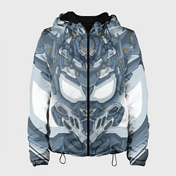 Куртка с капюшоном женская Костюм серого робота, цвет: 3D-черный