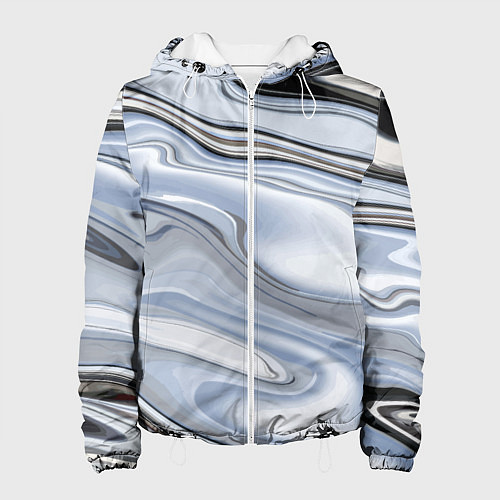 Женская куртка Серебристая поверхность воды / 3D-Белый – фото 1