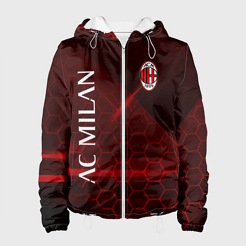 Женская куртка Ac milan Соты / 3D-Белый – фото 1