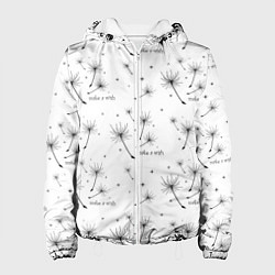 Куртка с капюшоном женская Make a Wish паттерн, цвет: 3D-белый