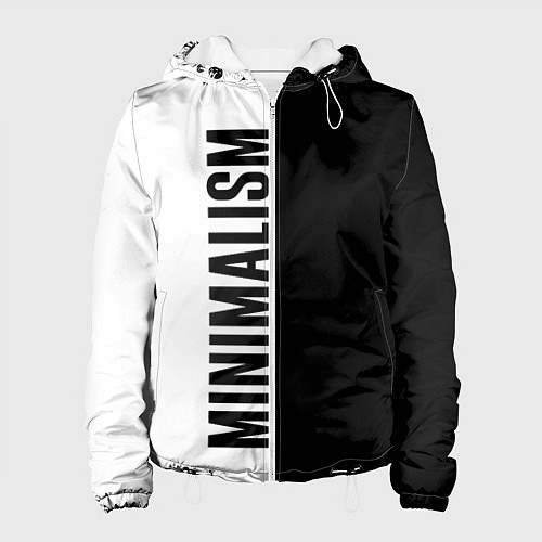 Женская куртка MINIMALISM - BLACK AND WHITE / 3D-Белый – фото 1