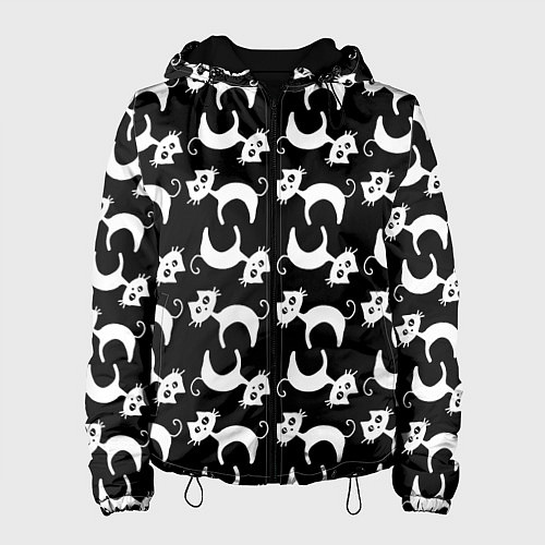 Женская куртка Крадущиеся Коты / 3D-Черный – фото 1