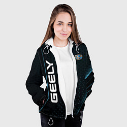 Куртка с капюшоном женская Geely Абстракция, цвет: 3D-белый — фото 2