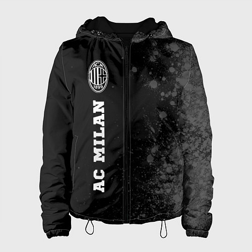 Женская куртка AC Milan sport на темном фоне: по-вертикали / 3D-Черный – фото 1