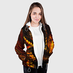 Куртка с капюшоном женская Берсерк Гатс В Огне, цвет: 3D-белый — фото 2