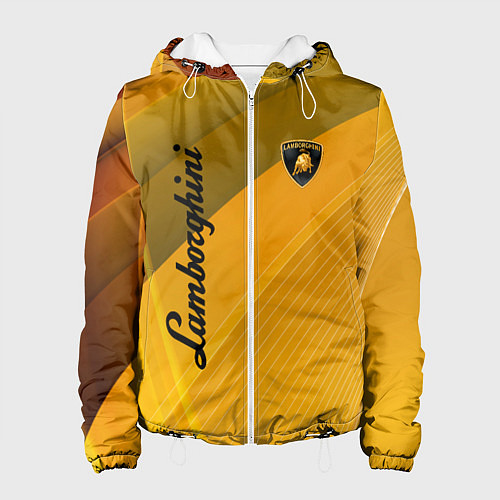 Женская куртка Lamborghini - абстракция / 3D-Белый – фото 1