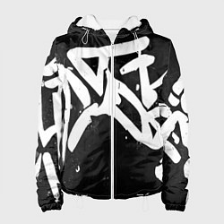 Женская куртка Иероглифы в стиле граффити