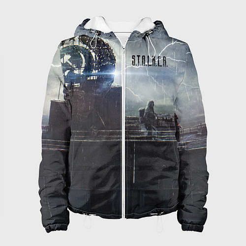 Женская куртка STALKER Герб СССР В Припяти / 3D-Белый – фото 1