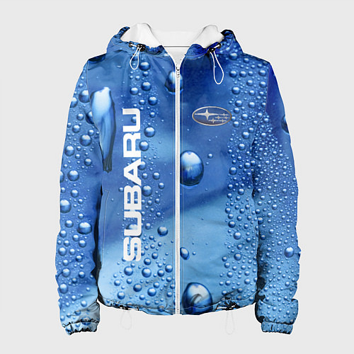 Женская куртка Subaru - капли / 3D-Белый – фото 1