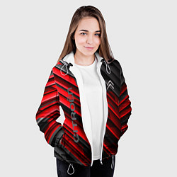 Куртка с капюшоном женская Citroёn - sport, цвет: 3D-белый — фото 2